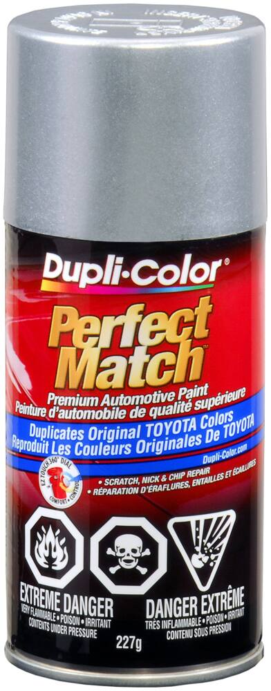 Dupli-Color Perfect Match Premium Acrylic Lacquer Automotive Aerosol Spray Paint, Silver Metallic (147/148), 227-g