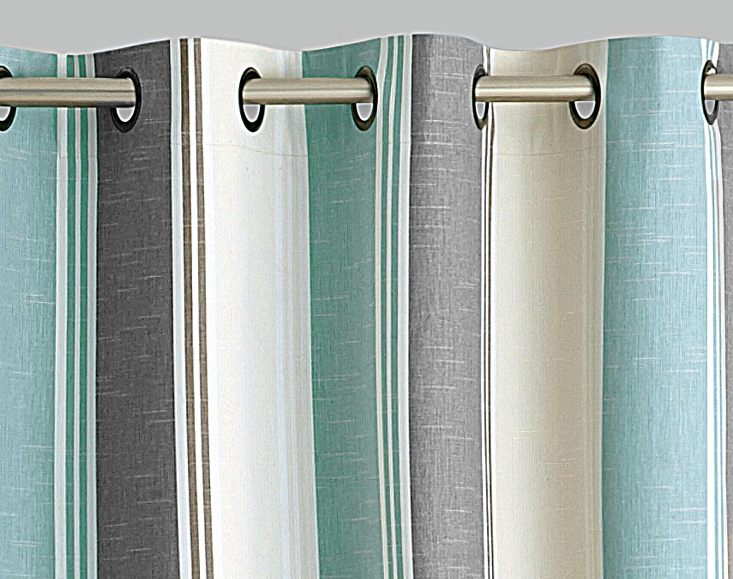 ALPS - Rideau à l'unité monté sur œillet 135x180 en coton vert