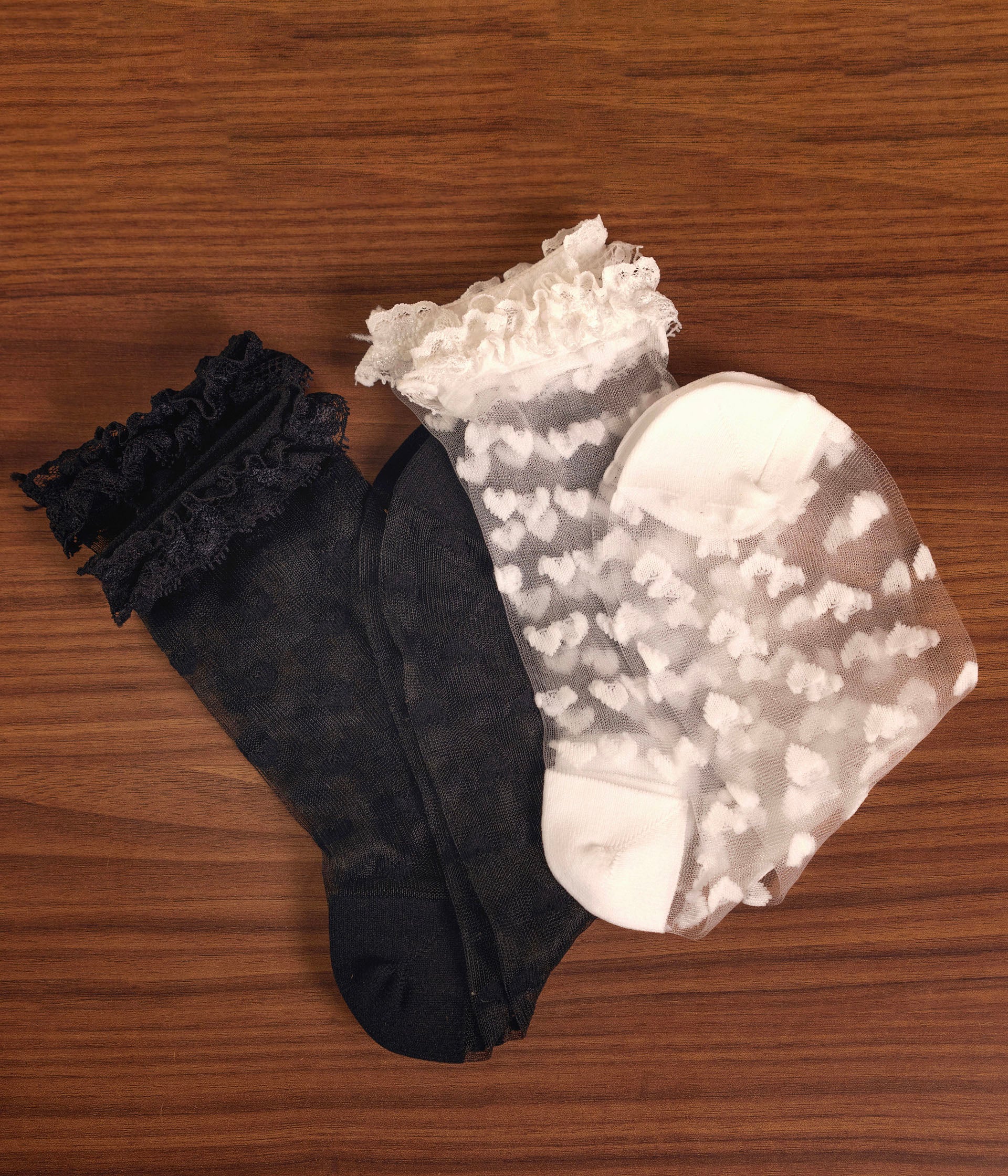 Chaussettes Augustine noir et blanc
