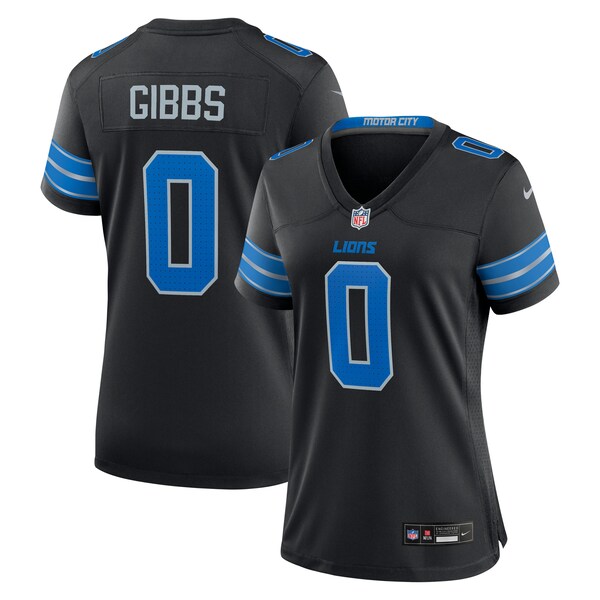 Jahmyr Gibbs Detroit Lions Nike Women's 2nd Alternate Game Player Jersey - Black/Blue