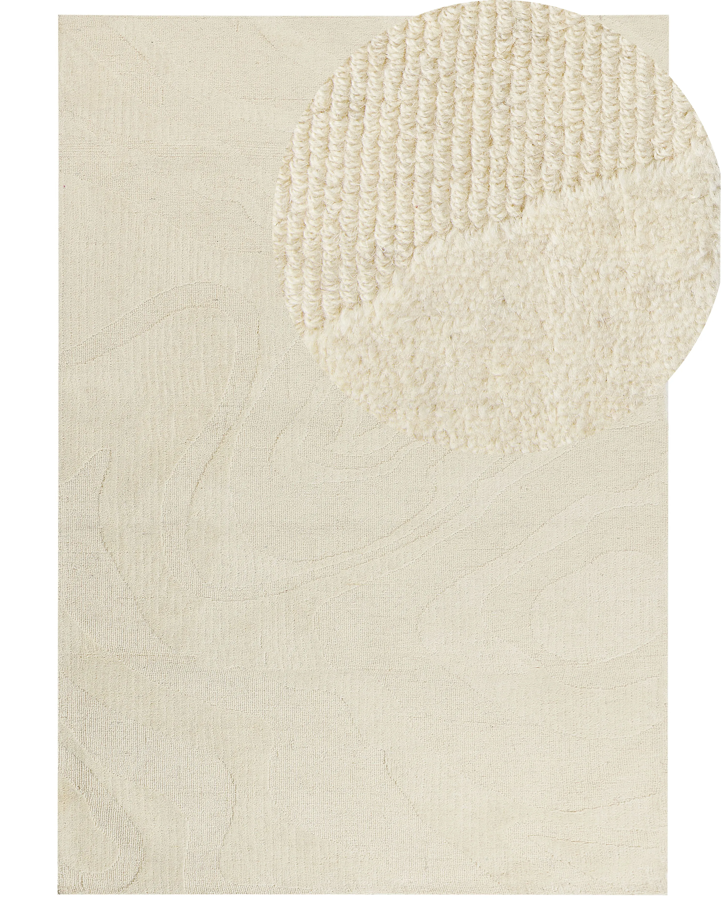 Rug SASNAK Beige 160 x 230 cm Wool