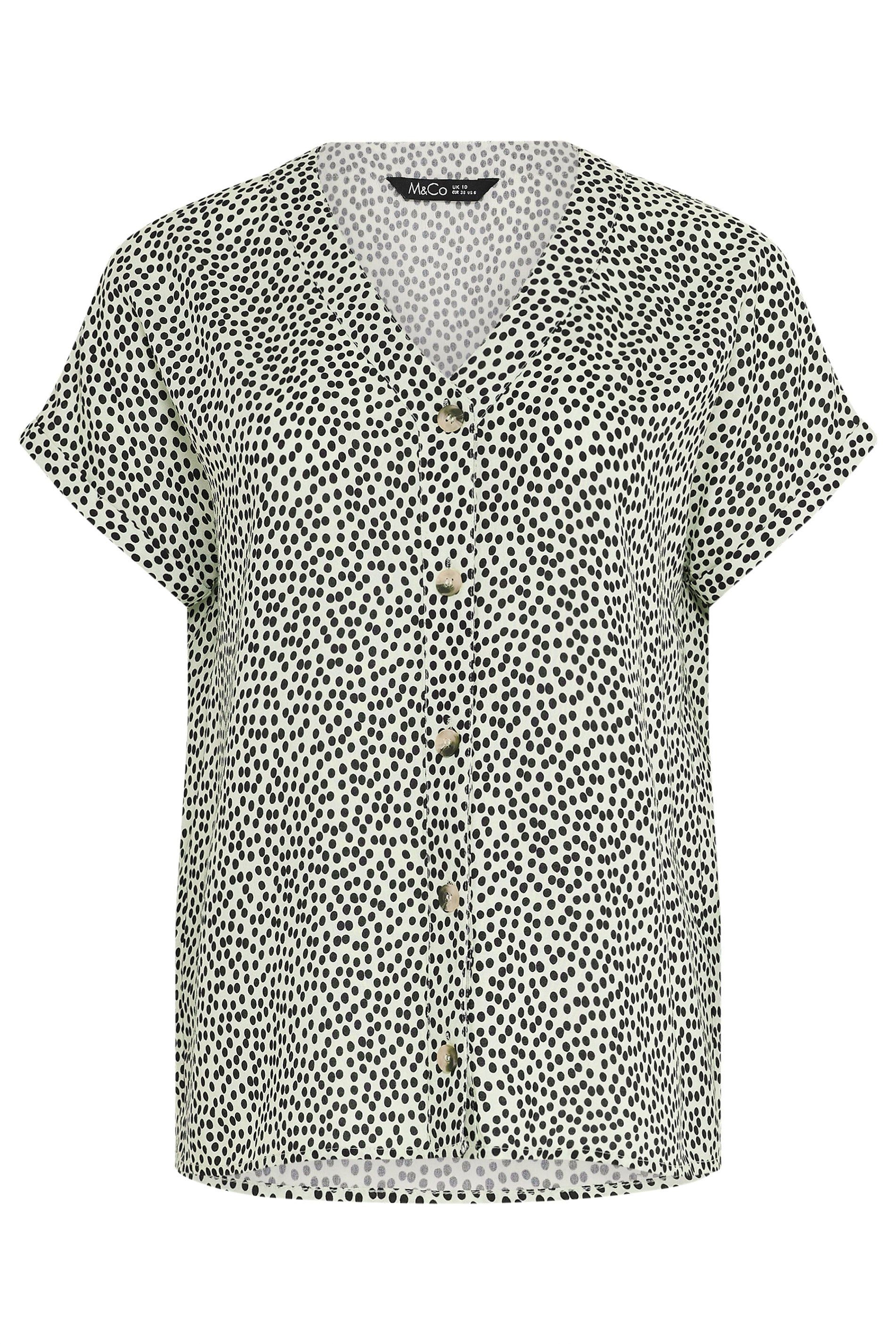 M&Co Spot Print Blouse