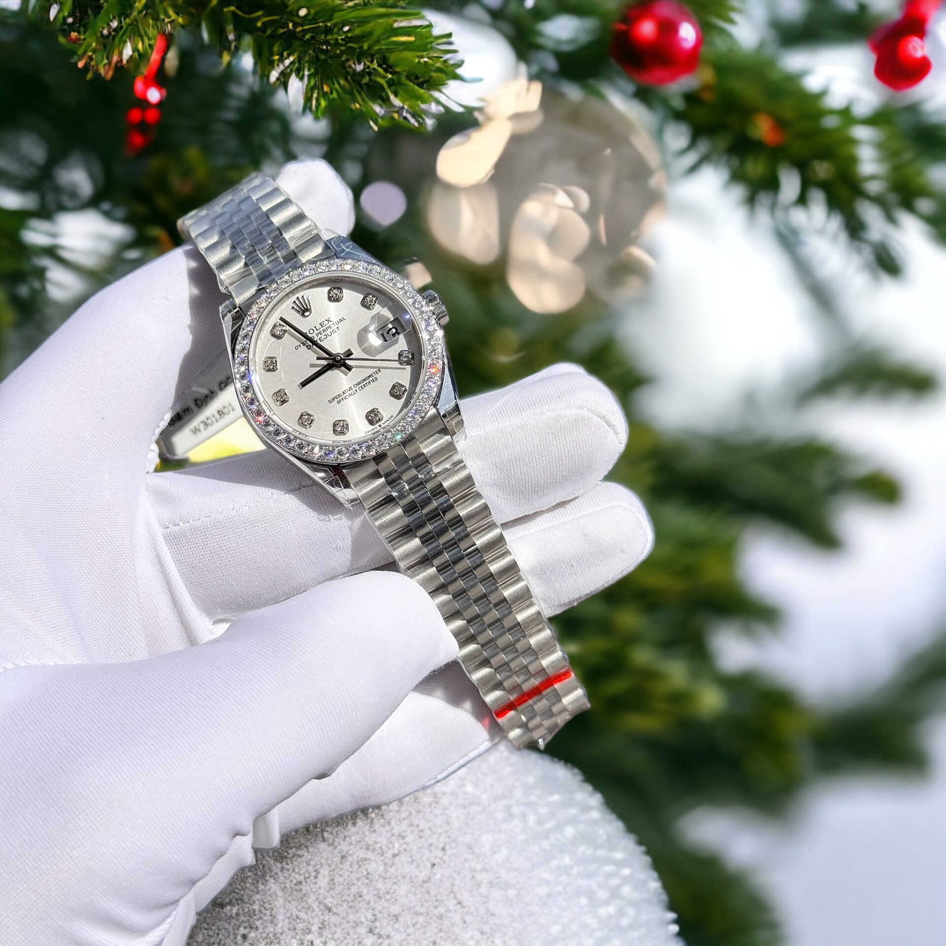 Rolex Datejust 316L Steel White Dial With Diamonds 31mm Jub AAA Replica