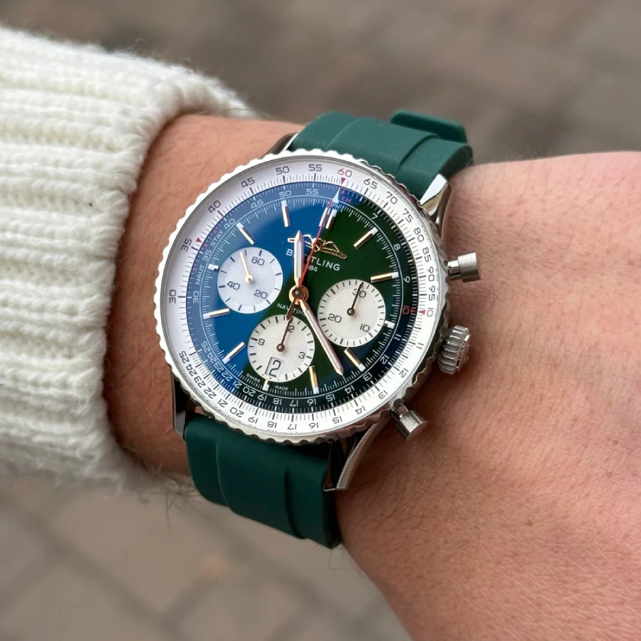 Breitling – Navitimer –  Rubber Strap – Green