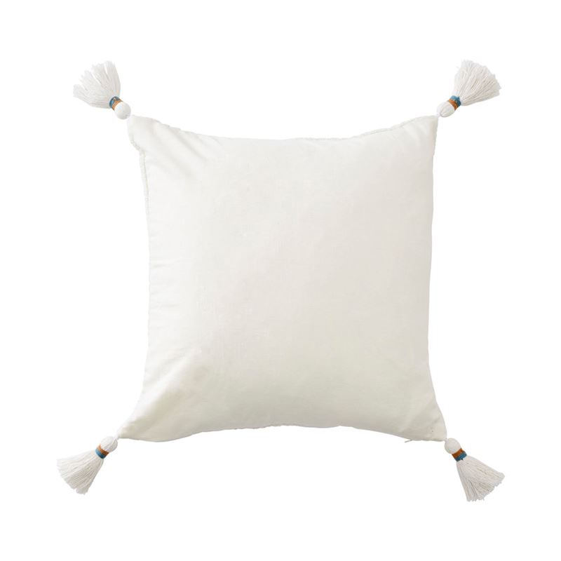 Falls Palm White and Blue Cushion