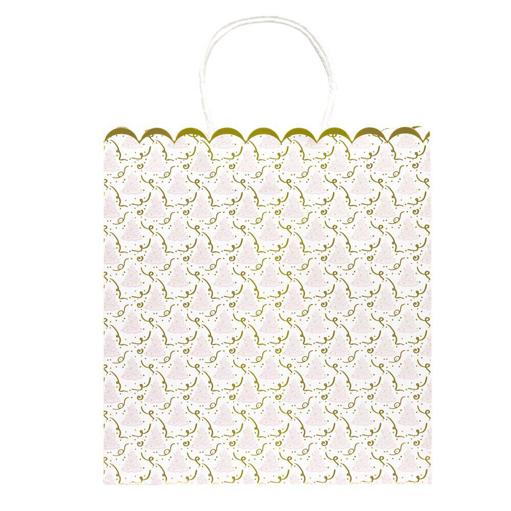 Sac cadeau motifs dorés 26x41cm
