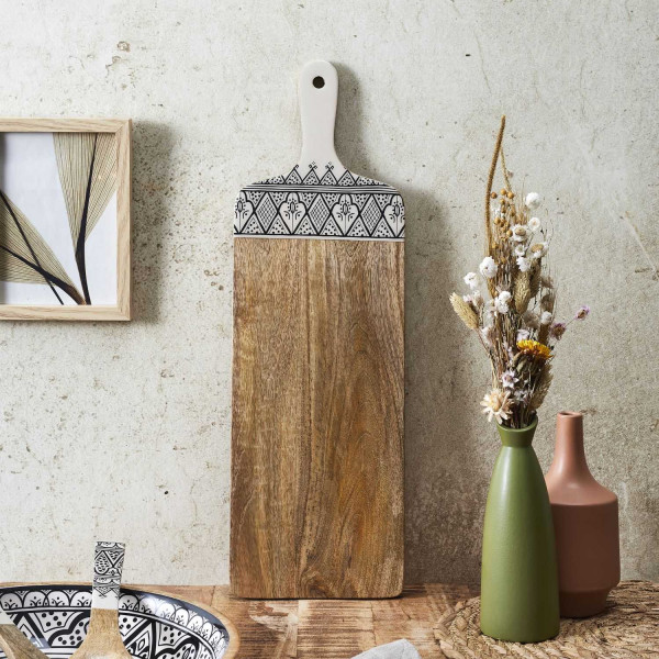 Deska do serwowania BOHO ART 58x19 cm z drewna mango