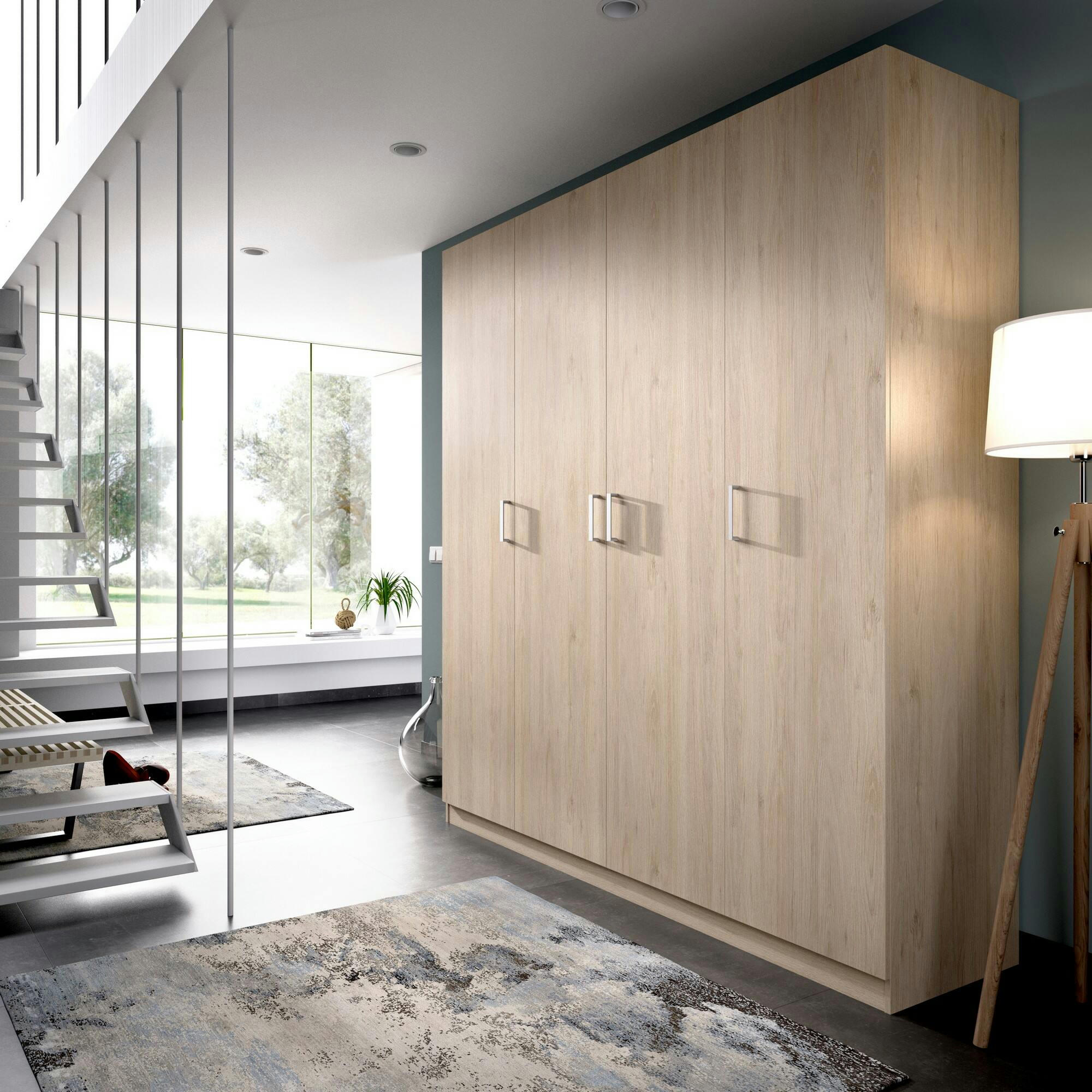 BOVE - Garde-robe effet bois chêne