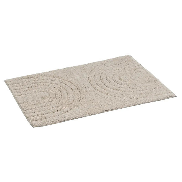 Lot de 2 Tapis de bain absorbant pour Douche Chambres BaigNoire , en coton coloris Beige - Longueur 70 X Largeur 45 CM