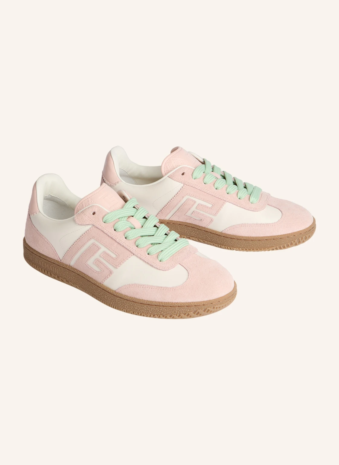 BALMAIN Balmain Swan Sneakers aus Glattleder und Wildleder