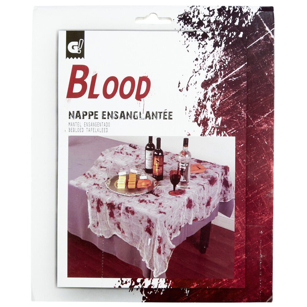 Nappe rectangulaire Halloween papier ensanglantée