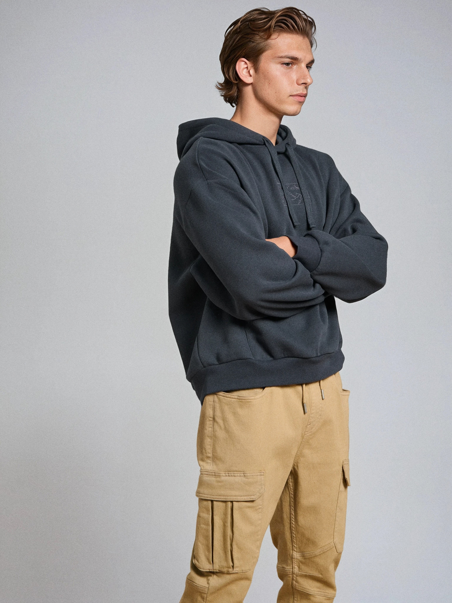 Jeansy regular jogger cargo