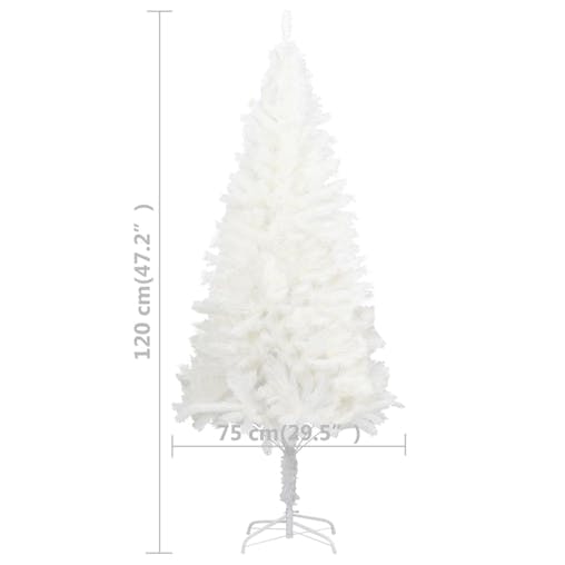 NNEVL Artificial Christmas Tree Lifelike Needles White 120 cm