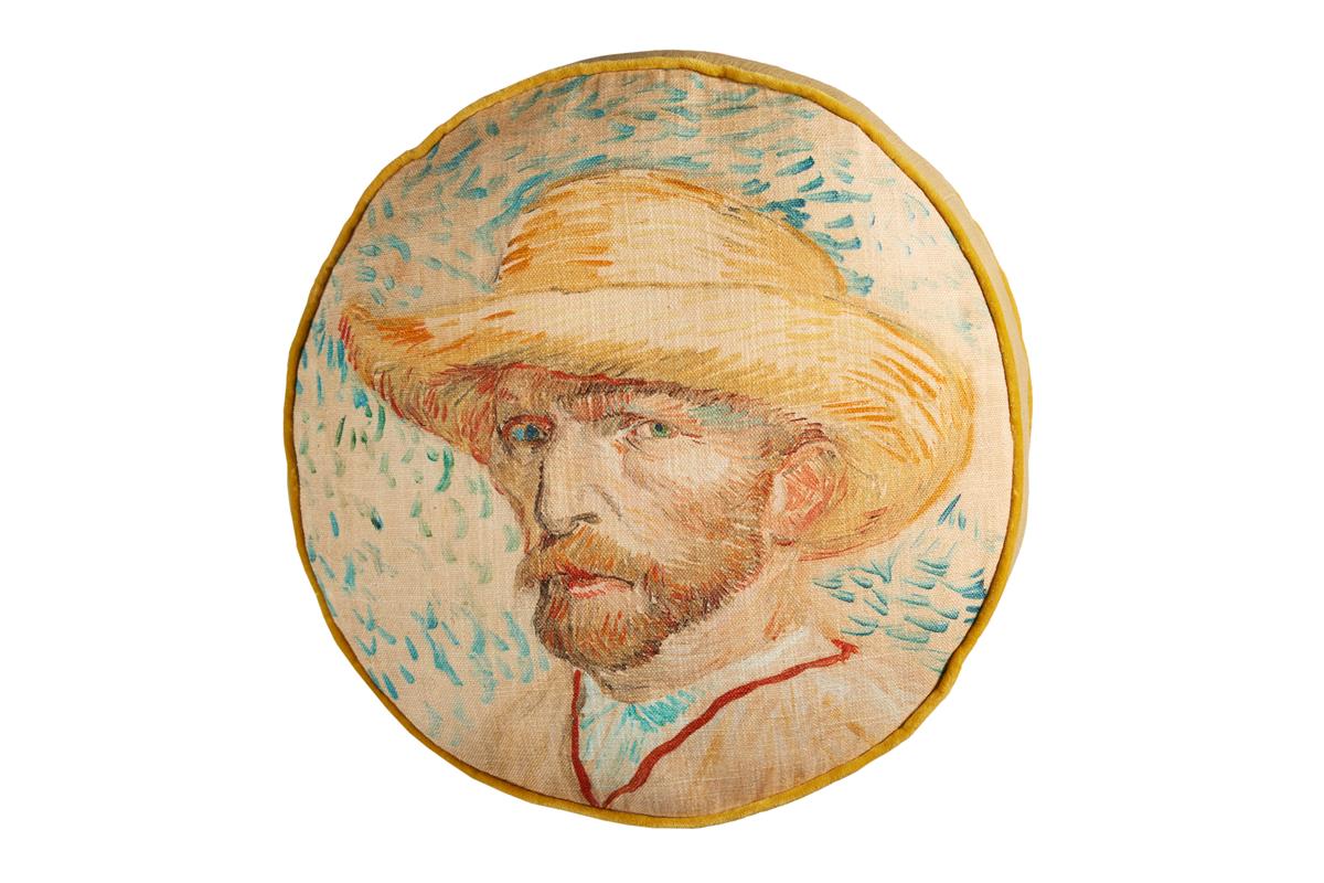 Beddinghouse x Van Gogh Museum Self Portrait Sierkussen - dia 40 cm - Naturel