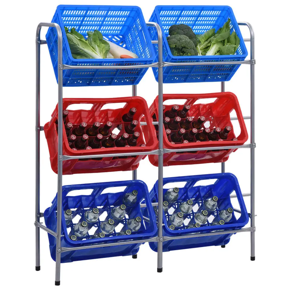 vidaXL - Opbergrek - Zilver - Staal