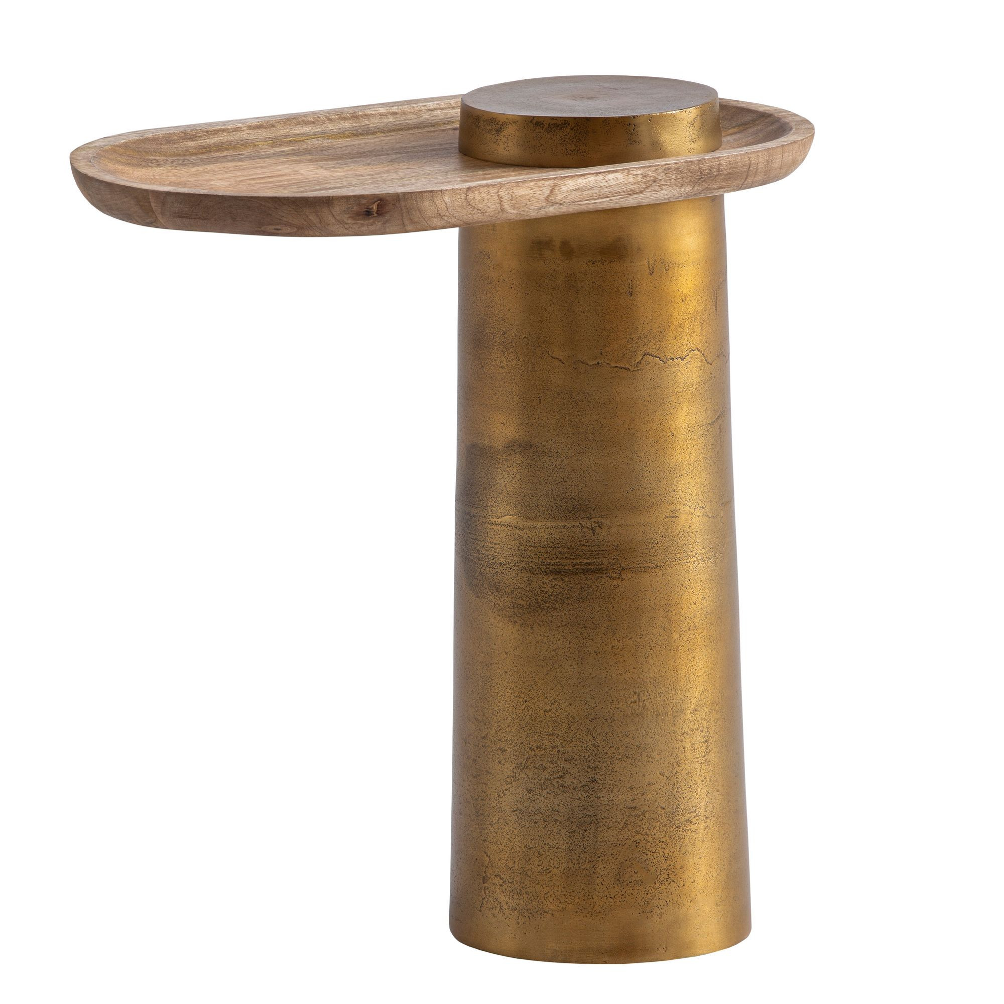 Stolik Mango Metal 50x30x52 Owalny Pomocniczy Kawowy Industrialny