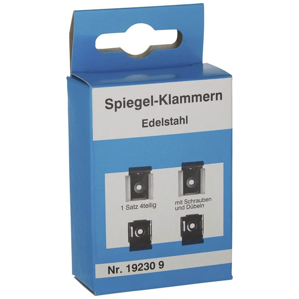 Spiegelklammern, Stahl