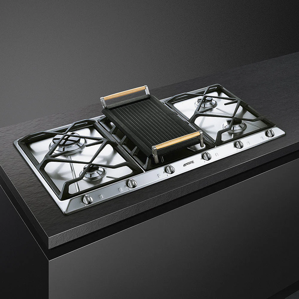 89cm Cucina Gas Hob Stainless Steel with Contemporary Controls