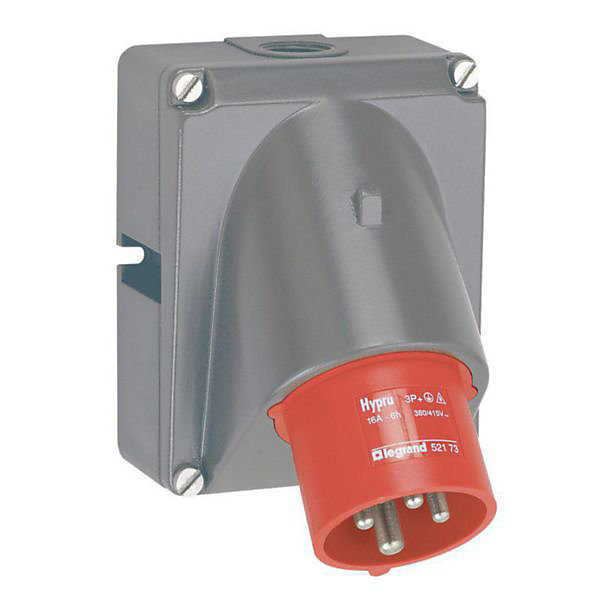 Fiche inclinée HYPRA 32A 380V à 415V 3P T plastique - LEGRAND - 052873