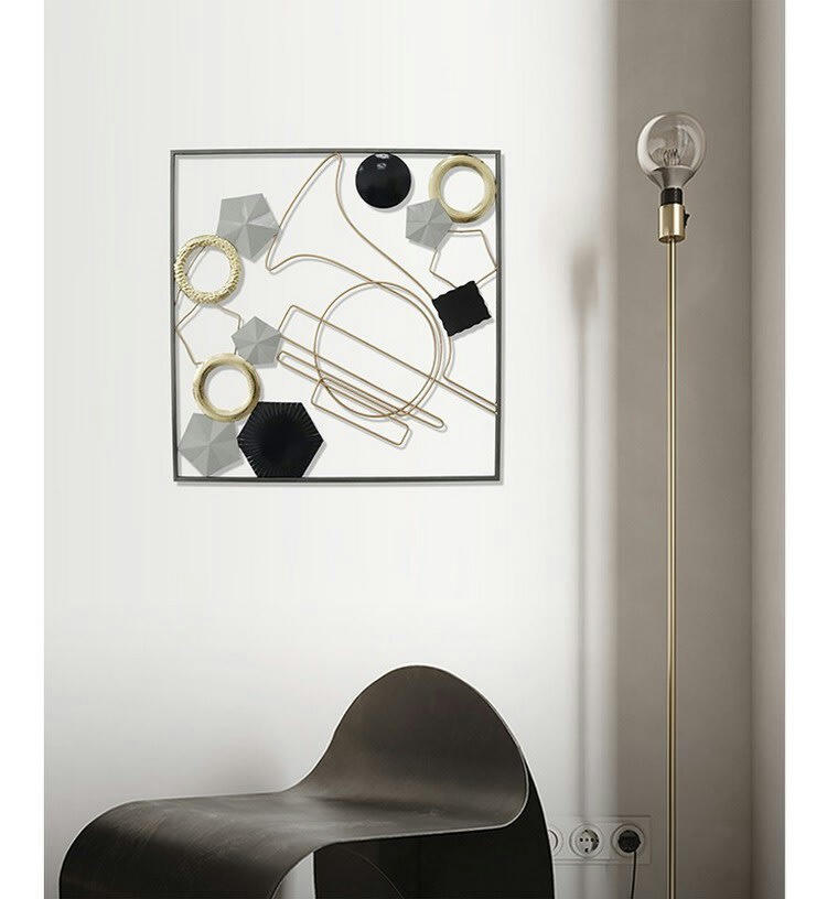 CASSIS - Décoration murale en métal cor d'harmonie 60x60x2