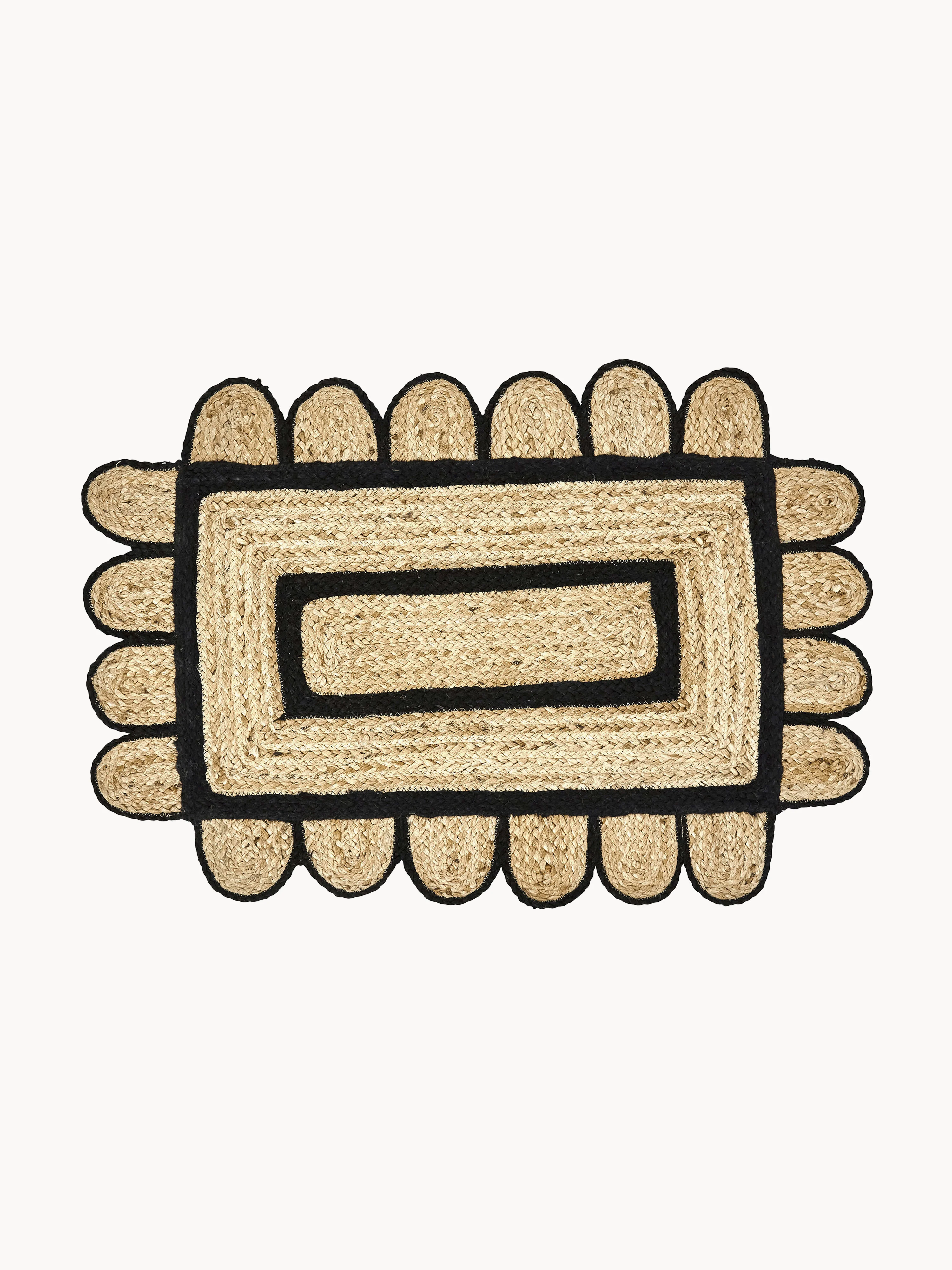 Handgefertigte Jute-Fußmatte Denta
