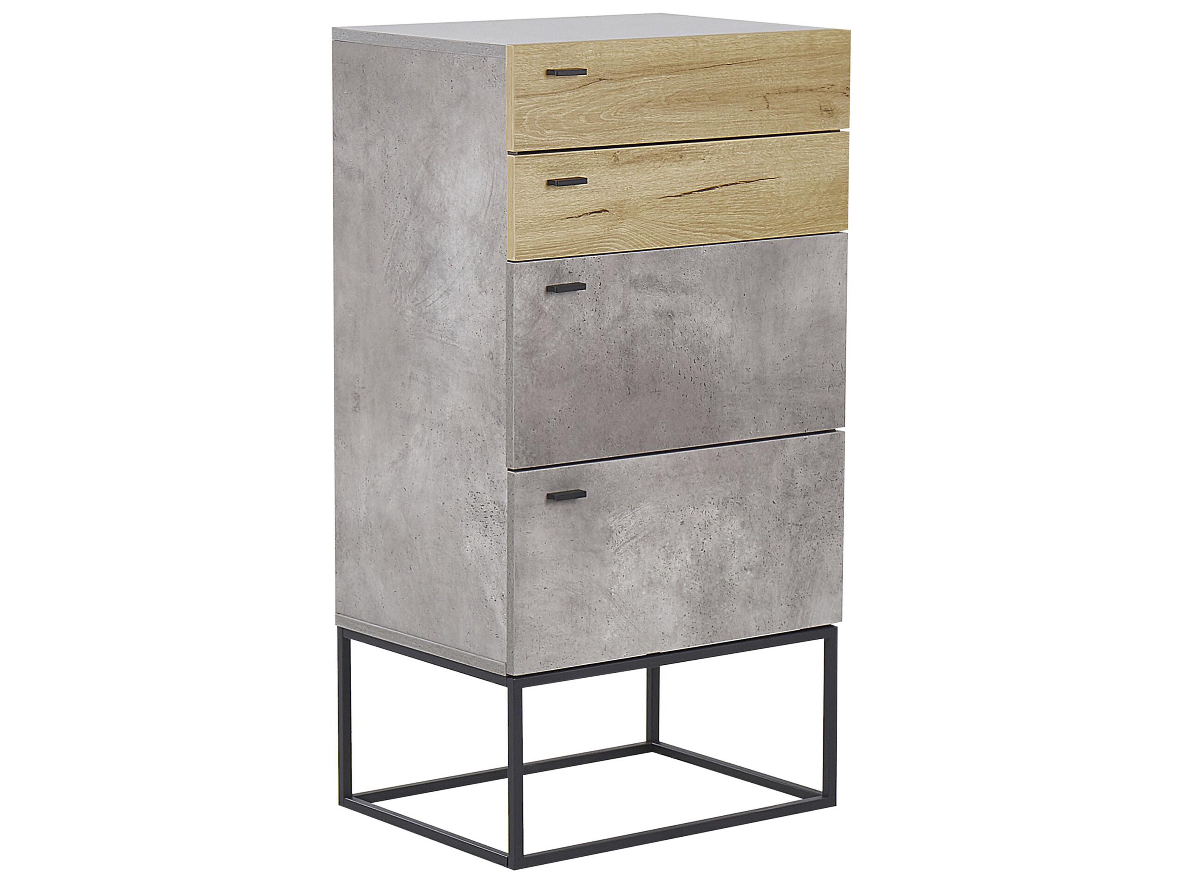 4 Drawer Chest ACRA Grey Concrete Effect