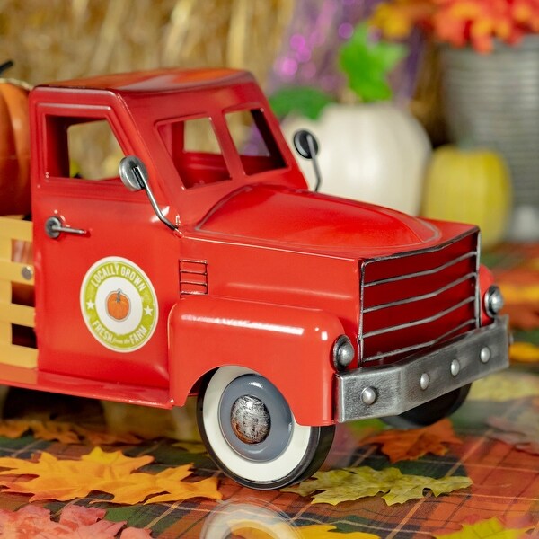 Small Pumpkin Truck in Red - 18"x8.6"x10"