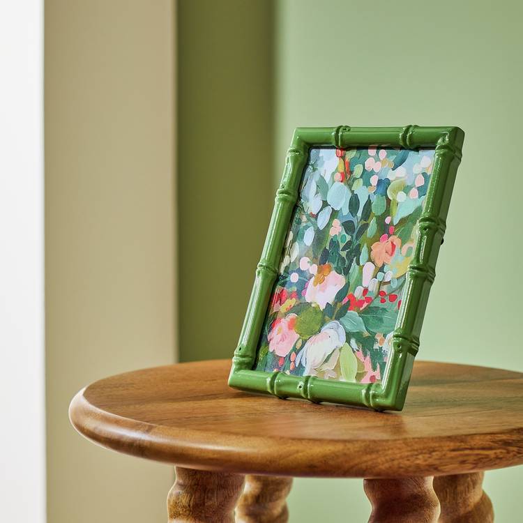 Habitat Bamboo Effect Green Picture Frame - 4x6"