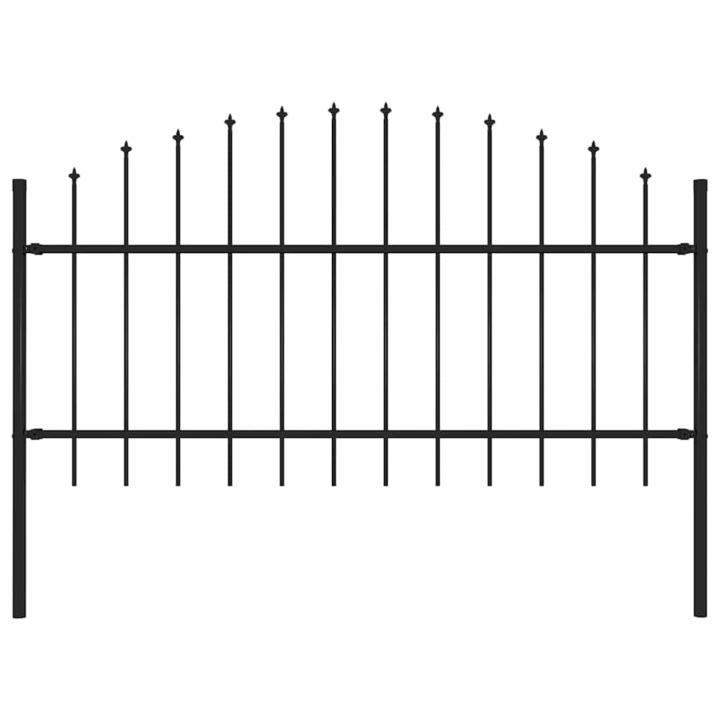 Panel Ogrodzeniowy Ogrodzenie Płot Stal 181x125 cm Czarny