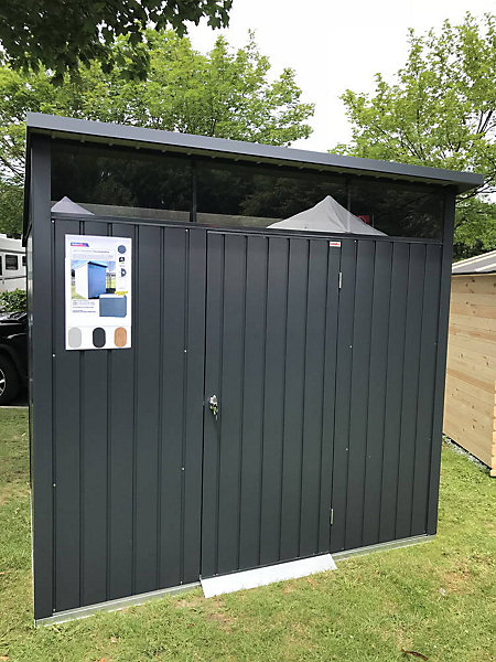Duramax Abri de jardin métal MODERN - 3,32m² - Mono pente - Anthracite