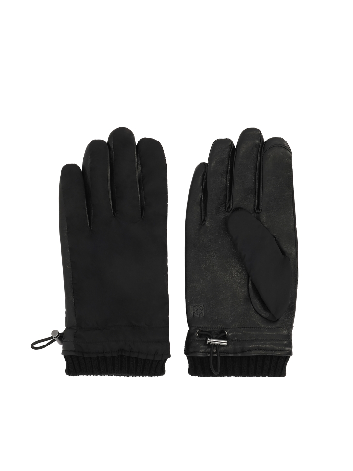 Men's gloves made of combined materials with touch screen function