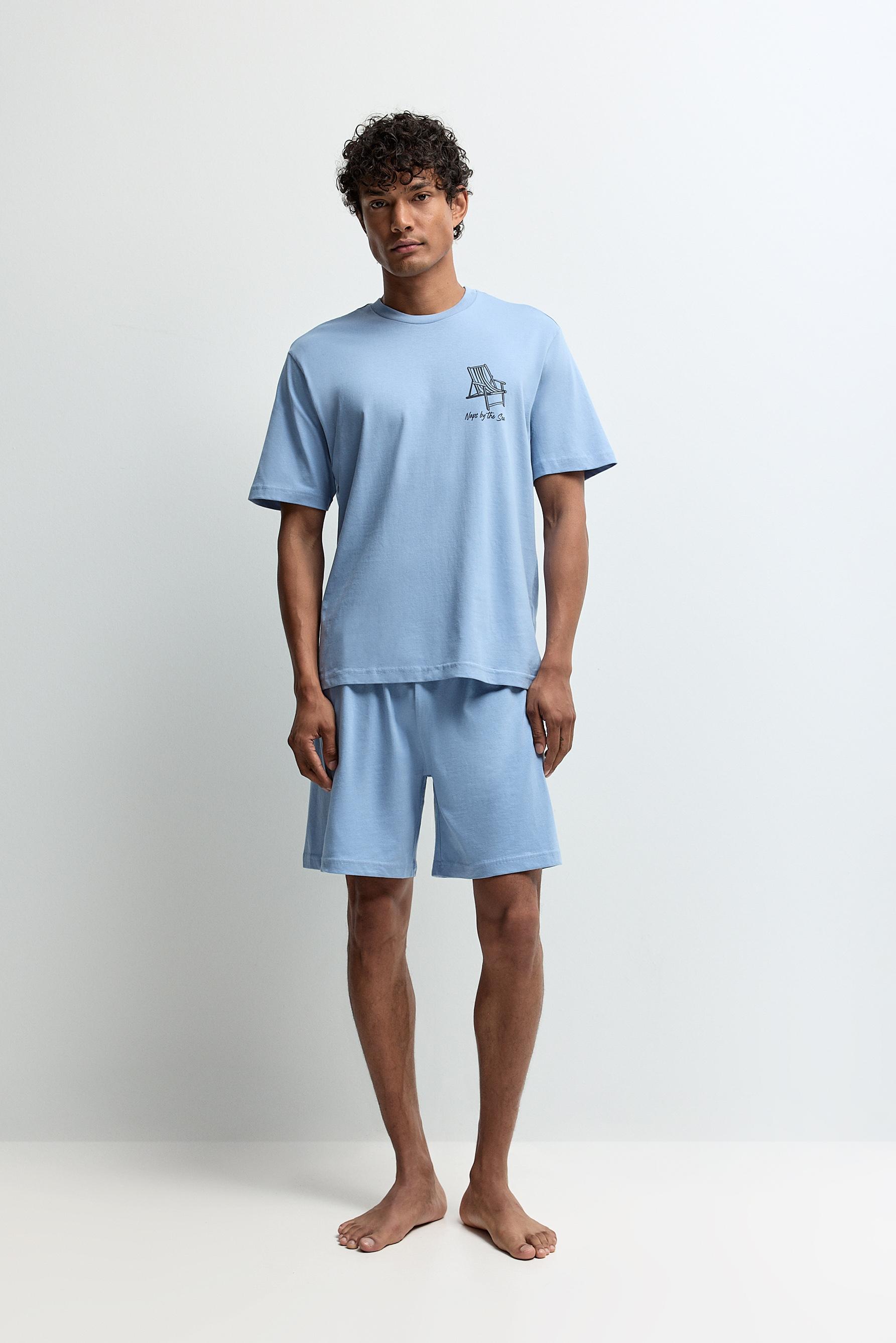 Pijama corto estampado