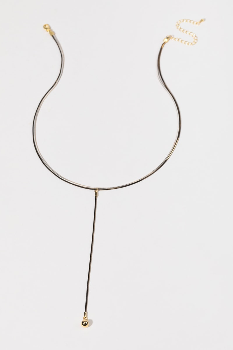 Tracie Ball Pendant Tube Snake Necklace
