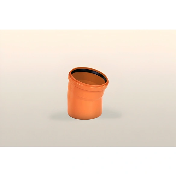 KG-Bogen, ⌀: 160 mm, 15°, Hart-PVC