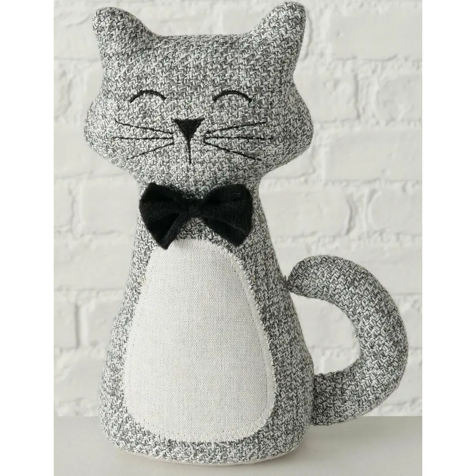 Boltze deurstopper Katje - 1 kilo - grijs - 28 x 11 cm