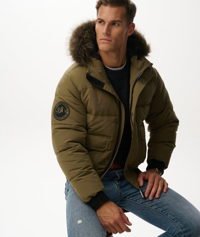 Everest Hooded Puffer Bomber Jacket
