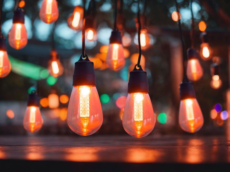 Łańcuch świetlny LED 15 lampek wielokolorowy