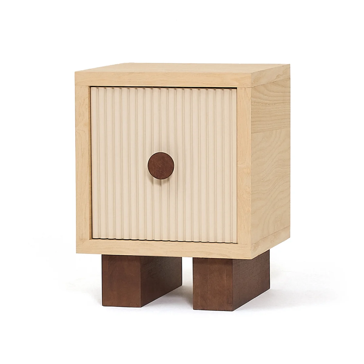Nobodinoz - Heju Nachttisch H 52 cm, Esche natur