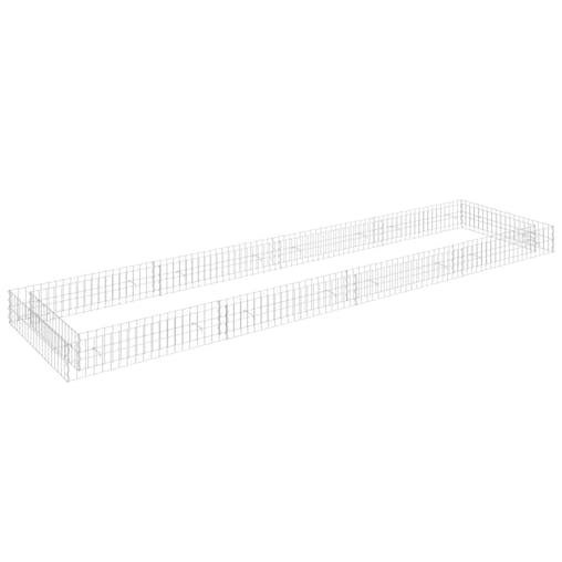 NNEVL Gabion Raised Bed Galvanised Steel 400x100x20 cm