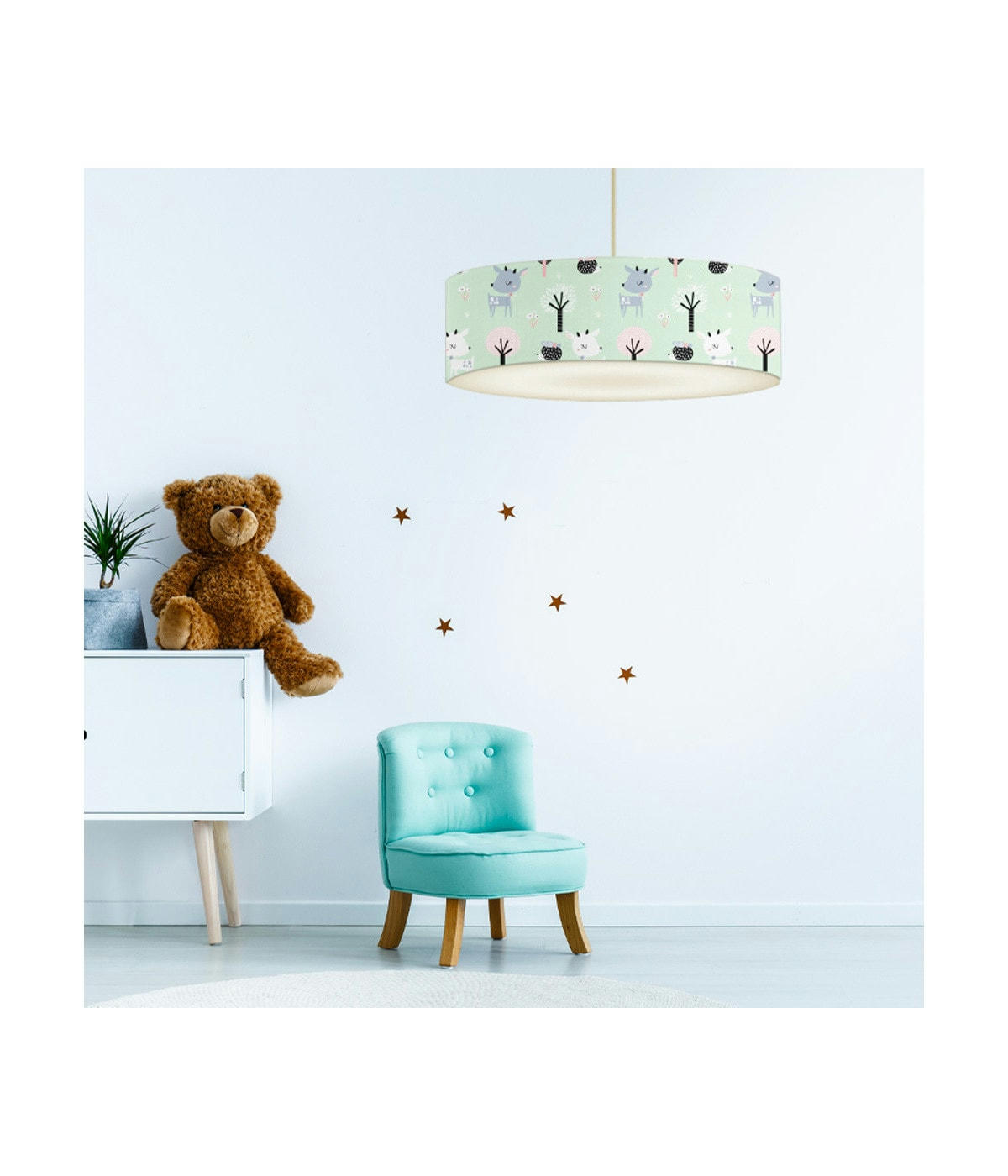 ENFANT - Suspension Enfant Rennes Vert Pastel D: 50 x H: 25
