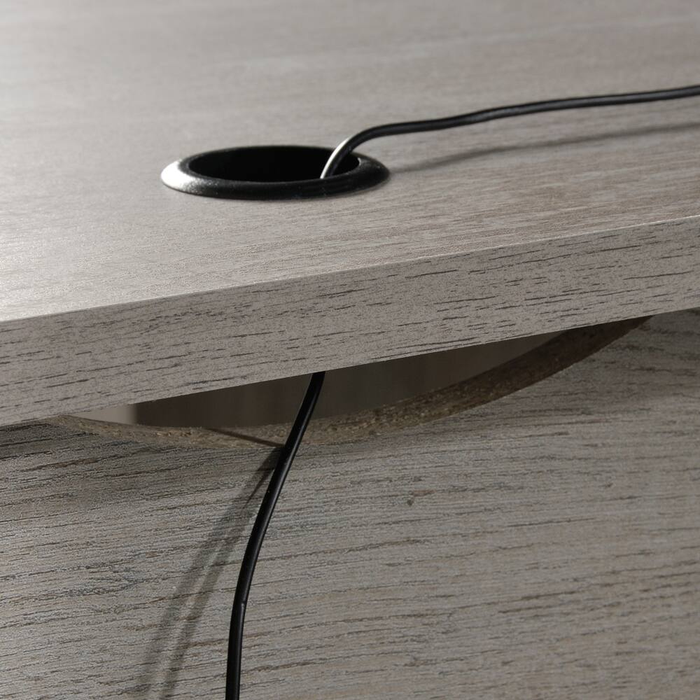 Sauder Cannery Bridge L-Desk, Mystic Oak