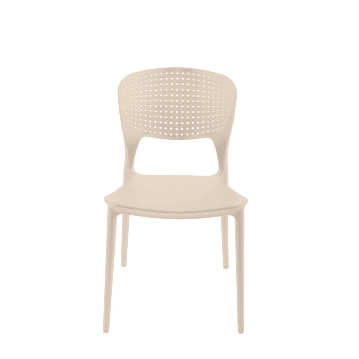 - Lot de 4 chaises ajourée en polypropylène mastic