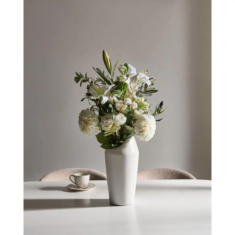 PARREIRA - Kunstbloemenboeket - Wit - Polyester