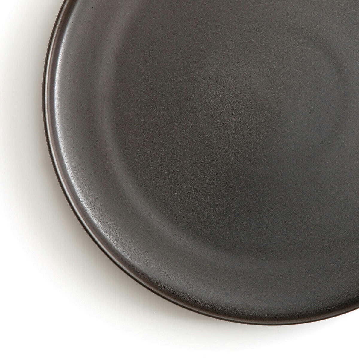 4 assiettes plates grès émaillé, Akira
