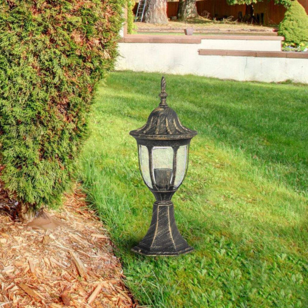 Lampa ogrodowa stojąca złota Milano wys:43 cm 1xE27x60W IP43 Rabalux