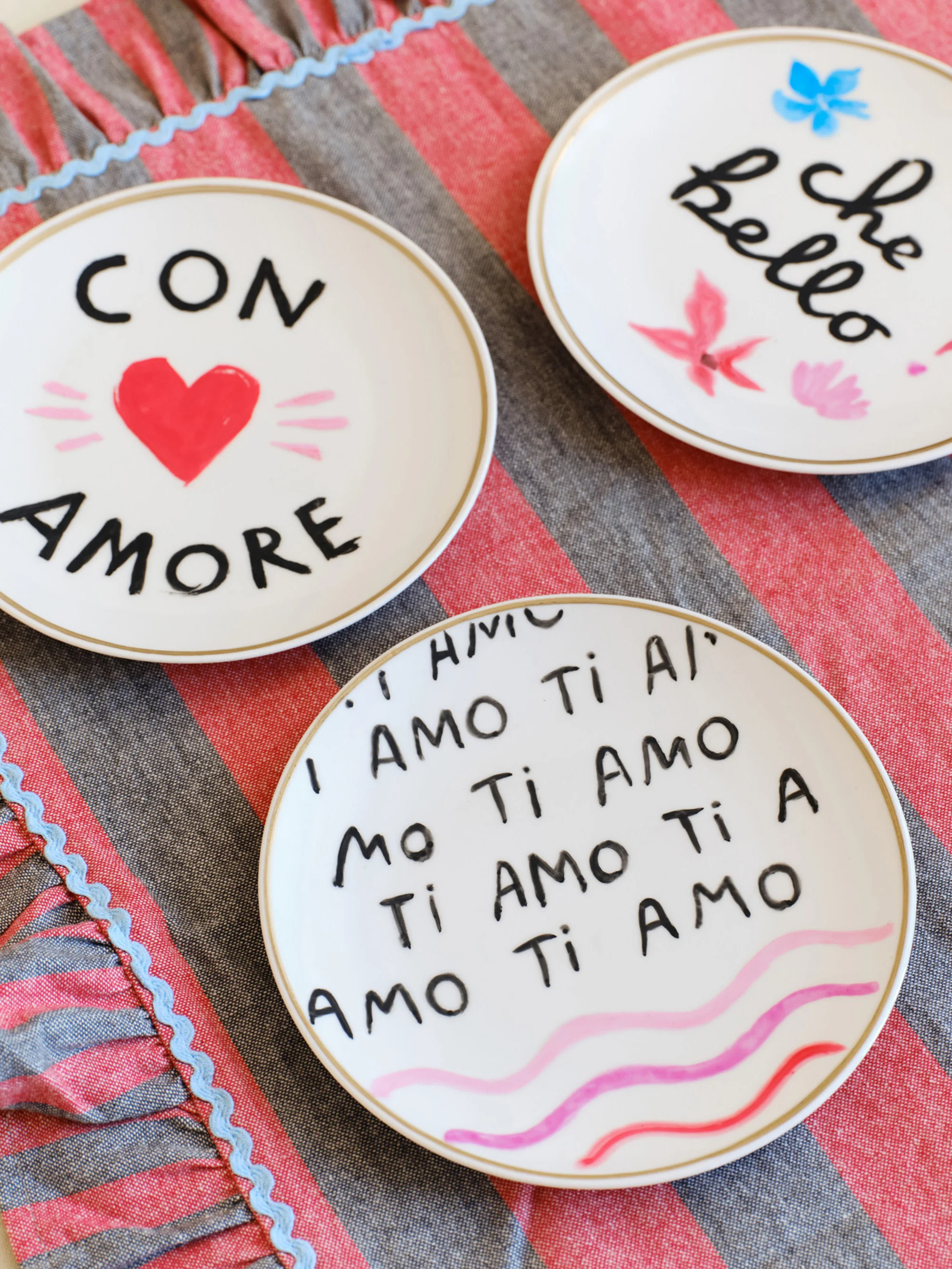 Handgefertigter Dessertteller Con Amore