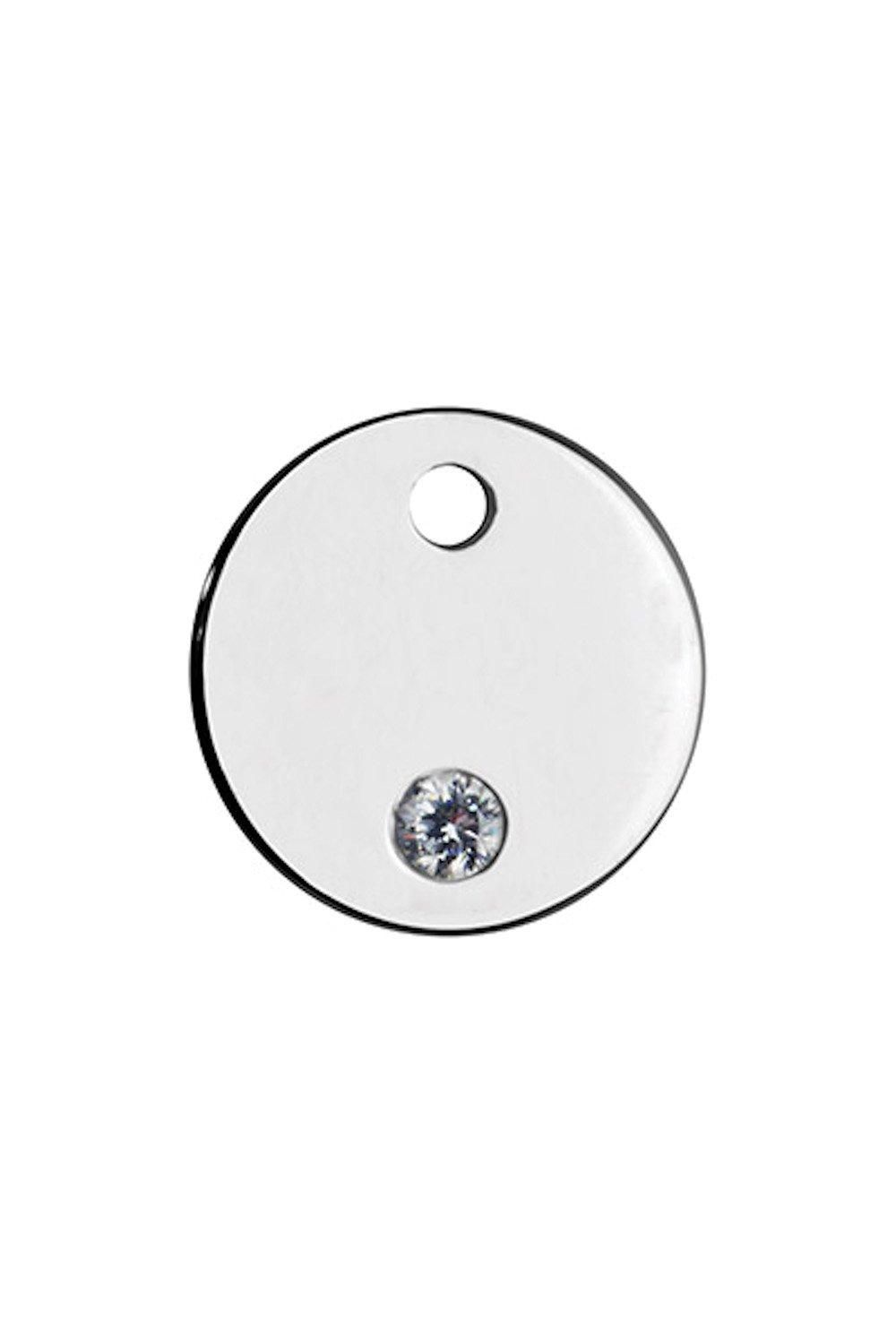 Elk & Bloom Dainty Silver Disc Necklace