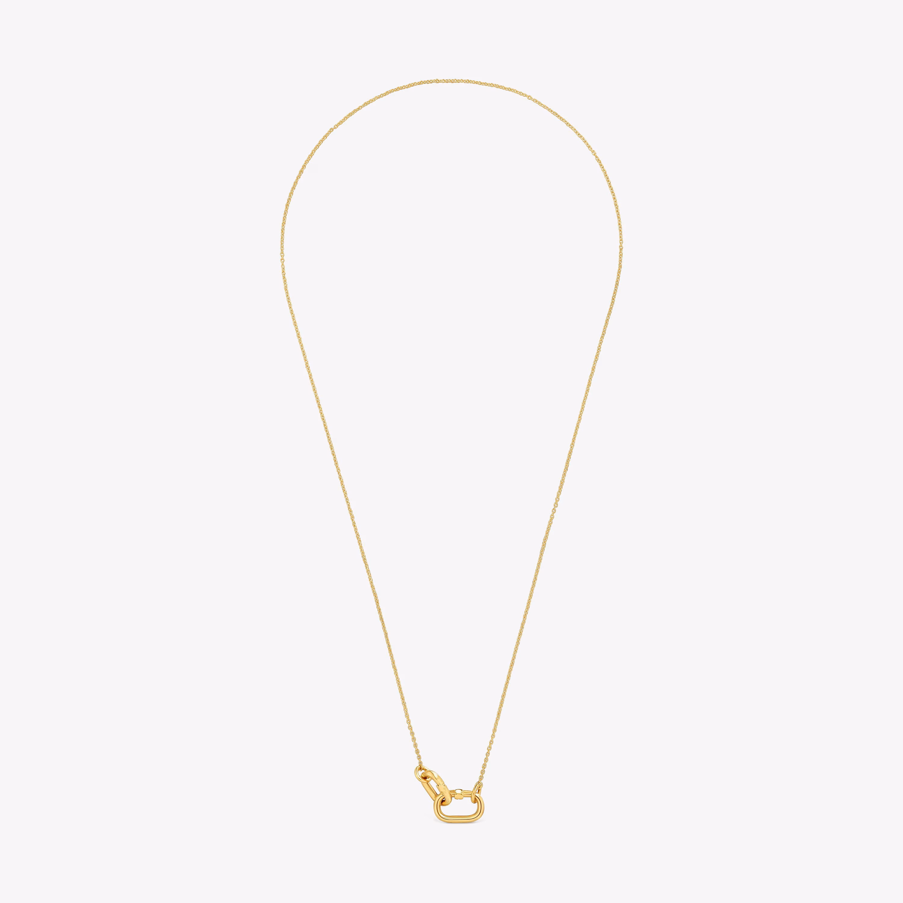 Gargantilla de oro doble Hold Oval