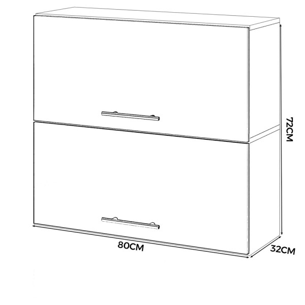 Szafka kuchenna klapowa górna modułowa 80cm spremium szary