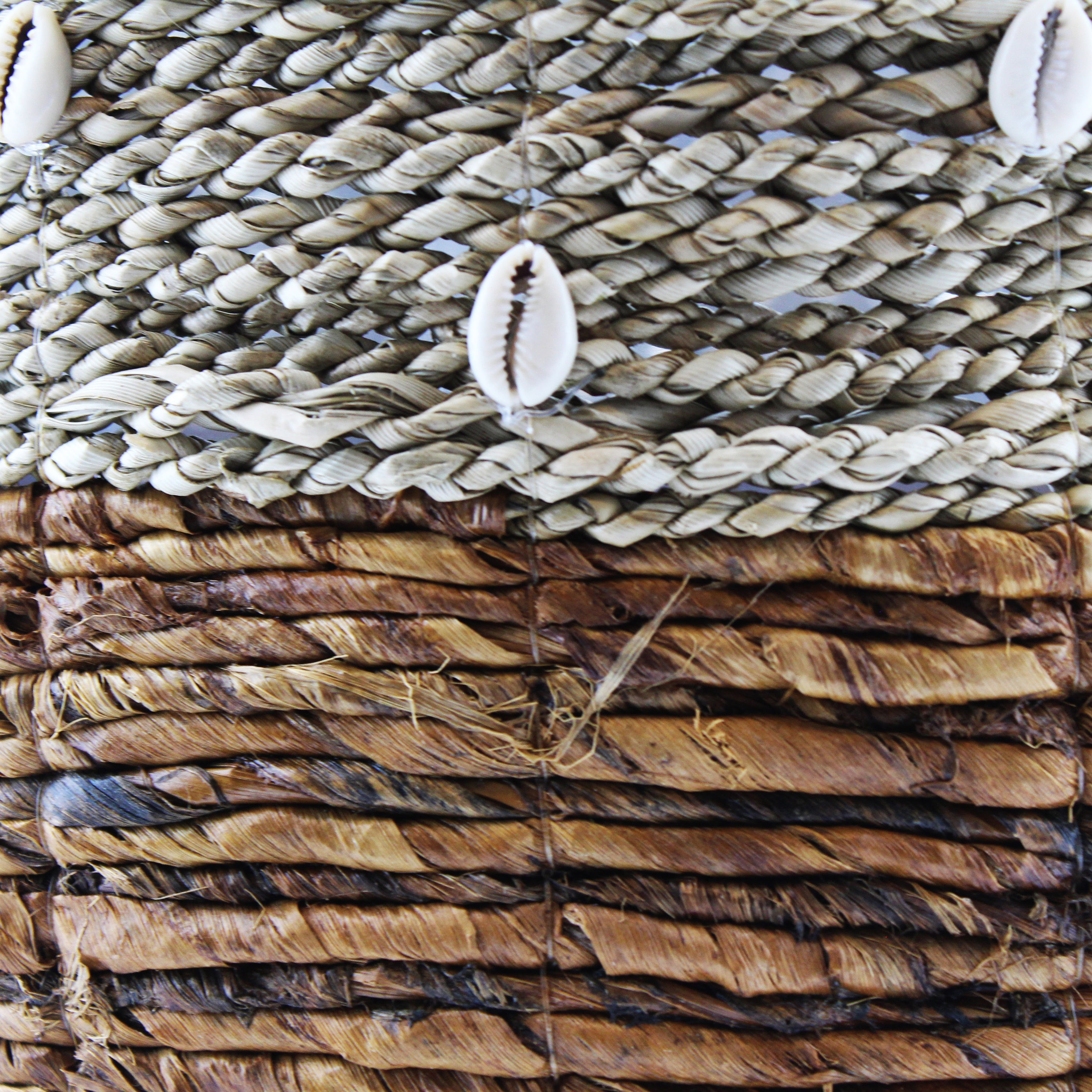 Van der Leeden Schelpen Plantenmand Ø 38 cm - Naturel